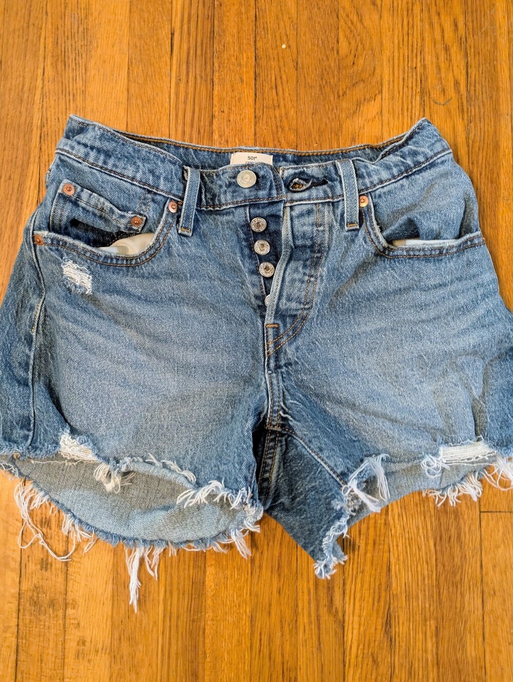 Levis 501 Curve Cutoff Shorts with Button Fly size 27
